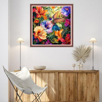 Dooxvey Cross Stitch Kits for Adults Beginners,Full Range of Cross-Stitch Stamped Kits Needlepoint Kits for Beginners Embroidery Kits 11CT Cross Stitch Patterns-Hummingbirds 18x18 inch - Image 2