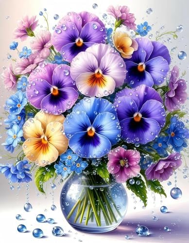MYBISYMQQ Stamped Cross Stitch Kits - Flower Embroidery Starter Kit for Adult Beginners, Cross Stitch Kits Embroidery Kit Arts and Crafts for Beginners,Crafts for Home Wall Decor 11.8x15.7 inches by Unknown