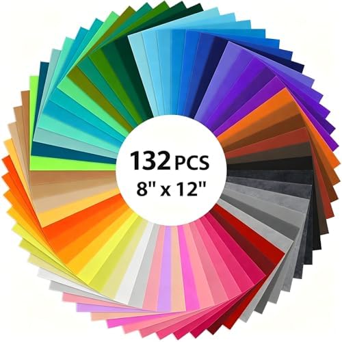 12x8 Inch 132Pcs 40 Colors Felt Sheets, DIY Craft Supplies by Unknown