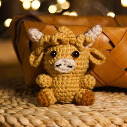 CrochetBox Highland Cow Crochet Kit for Beginners, Easy Craft for Adults - Image 7