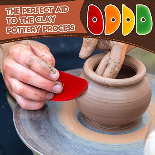 Sherr 12 Pcs Pottery Ribs Rubber Clay Tool, Classic Style, Classic Color - Image 3