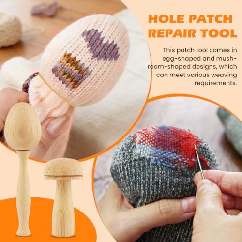Mini Darning Mushroom Loom Kit, 14 Hooks Visible Weaving Tool - Image 4