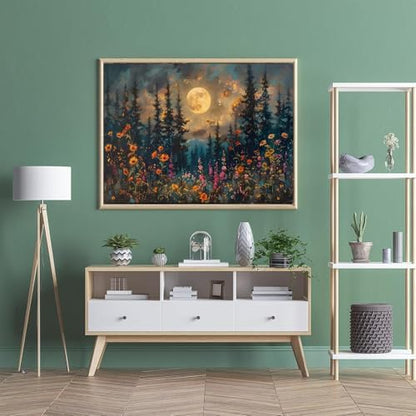 Tree Wildflowers Paint by Numbers Kit for Adults Canvas, Frameworkless - Image 2