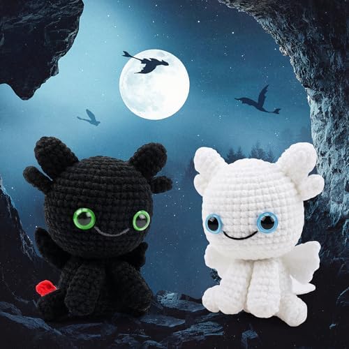2PCS Dragons Crochet Kit for Beginners Crochet Starter Kit for Adults - Image 7