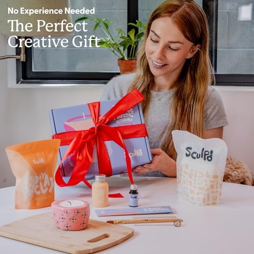 Sculpd Candle Making Kit, Air Dry Clay, 1 Candle, Peony Rose Fragrance - Image 3