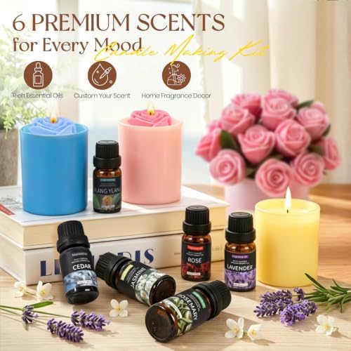 Fanyajoo Candle Making Kit,Candle Making Kit for Adults & Beginners–1200g Soy Wax，Digital Wax Melting Pot, Floral Candle Molds, Gift Boxes,Complete DIY Set，Perfect for Home Crafts & Giftin - Image 4