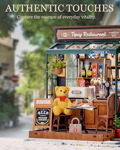 Rolife Coffee Bar Miniature House Kit with LED Lights - Image 2