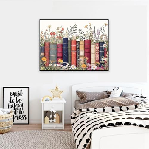 TCDZMYGS Paint by Numbers Kit for Adults Beginner,Book Flower Adult Paint by Number Kits on Canvas Without Frame,DIY Acrylic Oil Painting by Numbers Kits for Home Wall Decor 16x20 inch - Image 4