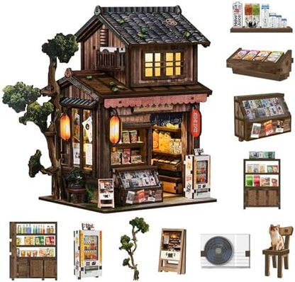 Book Nook Kit DIY Miniature Dollhouse, Japanese Grocery Store Style by FLTRXCE