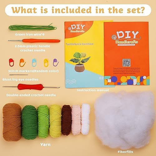 kgxulr Crochet Kit, Monstera Leaves Knitting Kit, Crochet Kit for Beginners - Image 2