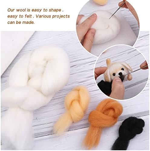 QMNNMA Needle Felting Kit for Beginners, Labrador Wool Felting Kit - Image 4