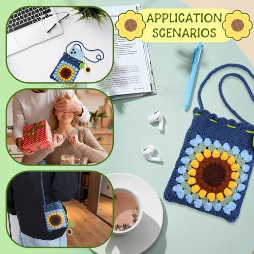 Fedmut Crochet Kit for Beginners, Shoulder Bag Crochet Kit Adults Project - Image 6