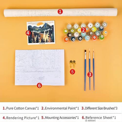 QUITEDEW Scenery Paint by Numbers Kit for Adults Beginner 16X20 Inch - Image 5