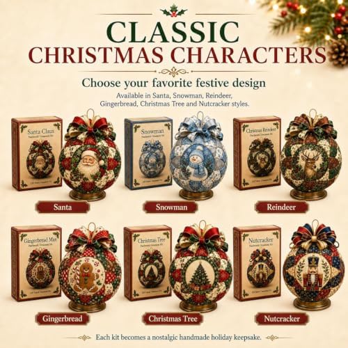 Christmas Classics Patchwork Ornament DIY Kit, Patchwork Ornament Kit (*D) - Image 7