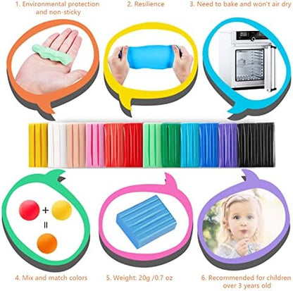 CiaraQ Polymer Clay Kit, Mini Modeling Clay Set - Image 6