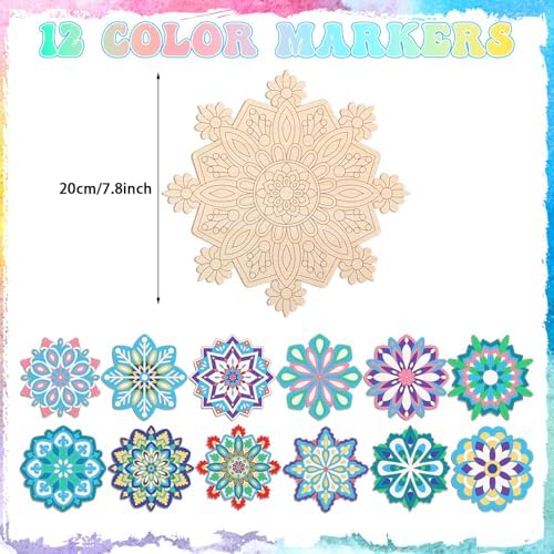 Cinnvoice 24 Pcs Mandala Painting Set for Adults - Image 2