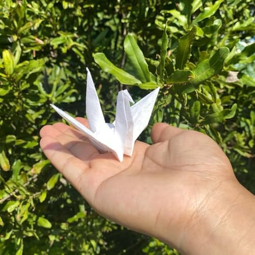 Natural Fiber Mulberry Paper Sheets 6 x 6 Inches, 50 PCS Handmade Craft Paper for Origami, Scrapbooking, Card Making, DIY Decoration, Mixed Media Art (White Color, 6x6 Inch) (Pack of 2) - Image 4