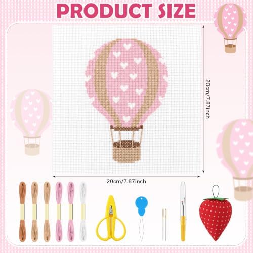 XunYee Needlepoint Canvas Kit, Hot Air Balloon - Image 2