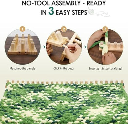 Zlshmoee 72 Inch Chunky Blanket Loom Kit, Knitting Frame for Bulky Yarn - Image 5
