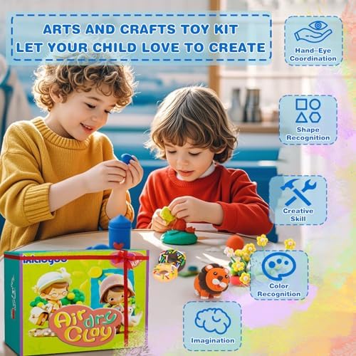 Ixiaoyoo Air Dry Clay, 104 Colors Foam Modeling Clay for School Projects - Image 5
