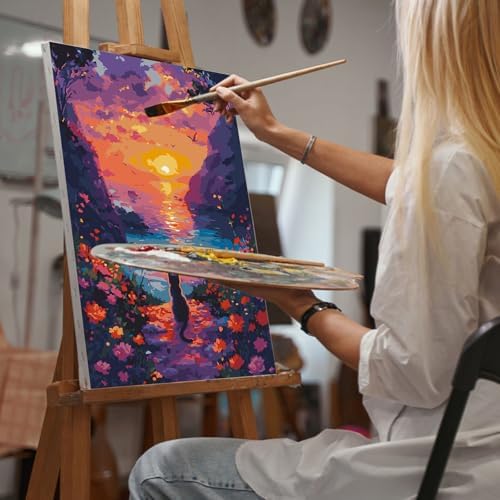 Sunset Paint by Numbers Kit for Adults Beginner Without Frame 16x20 IN - Image 5