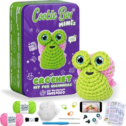 Cookie Box Crochet Kit for Beginners, Snail Dora by CookieBox