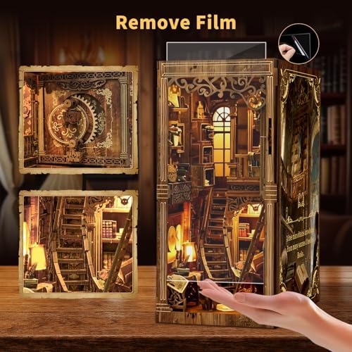 CLICLIET Book Nook, DIY Book Nook Kits for Adults, 3D Tiny Dollhouse Kits - Image 3