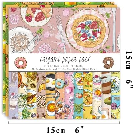 Origami Paper 50 Sheets, 6-Inch Square Double Sided Colored Craft Paper - Image 2