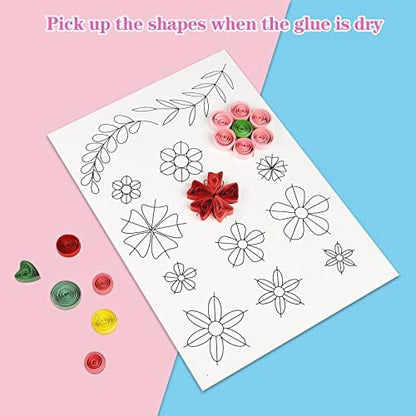 UCEC Paper Quilling Kit with 30 Colors 600 Strips Paper Quilling Supplies - Image 6