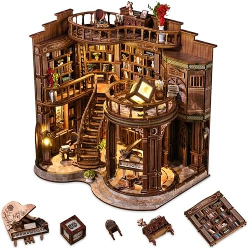 Book Nooks for Adults, DIY Miniature Dollhouse BookNook Kit-Dream Booktore by 3DVASEBooknook