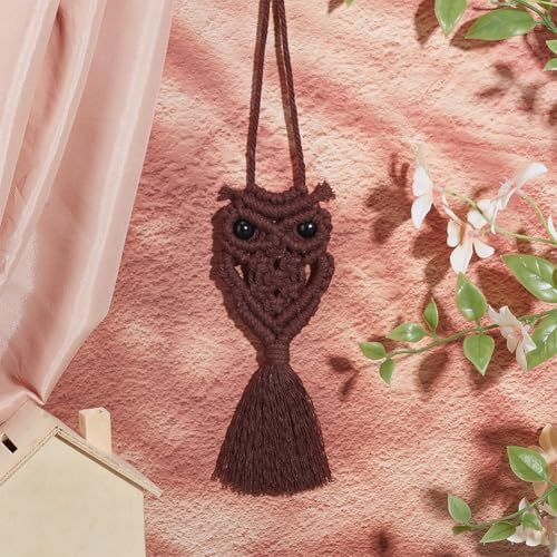 ACRNIGHEET 5PCS Macrame Kit for Adults Beginners Owl Macrame Wall Hanging Supplies Boho DIY Craft Kits for Adults Includes Instruction with Video Home Decor - Image 7