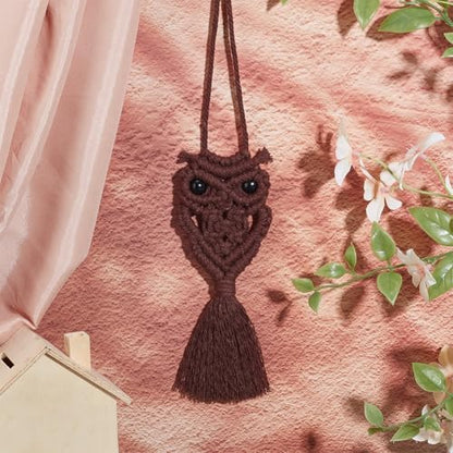 ACRNIGHEET 5PCS Macrame Kit for Adults Beginners Owl Macrame Wall Hanging Supplies Boho DIY Craft Kits for Adults Includes Instruction with Video Home Decor - Image 7