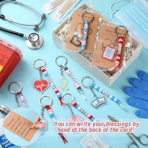 Suncalla 996 Pcs 24 Set Nurse Keychain Making Kit Medical DIY Crafts Bulk - Image 4