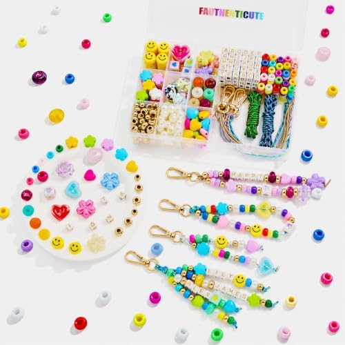 FAUTHENTICUTE DIY Bag Charm Kit with Beads&Charm Custom Keychain Making Kit by FAUTHENTICUTE