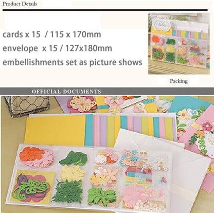 Huralona Greeting Card Making Supplies Envelope Kit Gift Anniversary Craft - Image 2