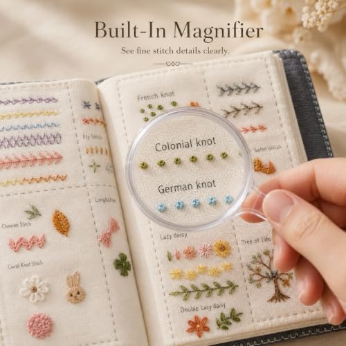 SpaLoo Embroidery Practice Kit for Beginners, Stitch Sample Book - Image 6