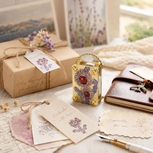 WANDIC Mini Metal Flower Press Kit,Pocket Flower Press Portable Pressing Machine for DIY Craft Making Art Projects Scrapbooking Bookmark - Image 4