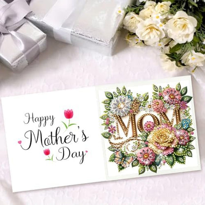 DIY Diamond Greeting Cards Set, 5D DIY Diamond Art Painting Festival Style Greeting Card, DIY Christmas Card Making Kits for Family Friends Handmade Gift-Mother's Day - Image 6