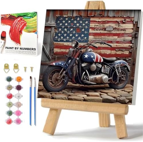 Framed Paint by Number, Paint by Numbers Kit for Adults Beginner 10x10 Inch by hkejoi