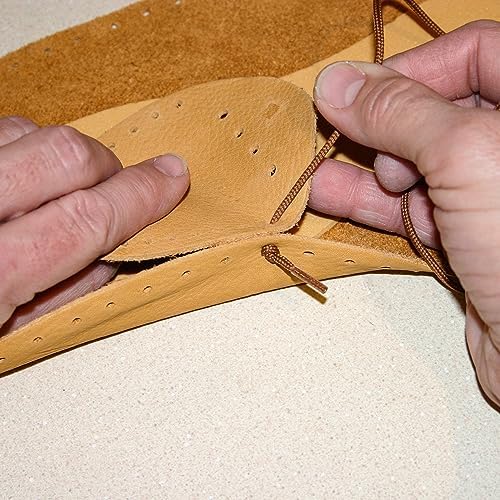 Realeather Adult Moccasin Leathercraft Kit, 6-7, Golden Tan - Image 3