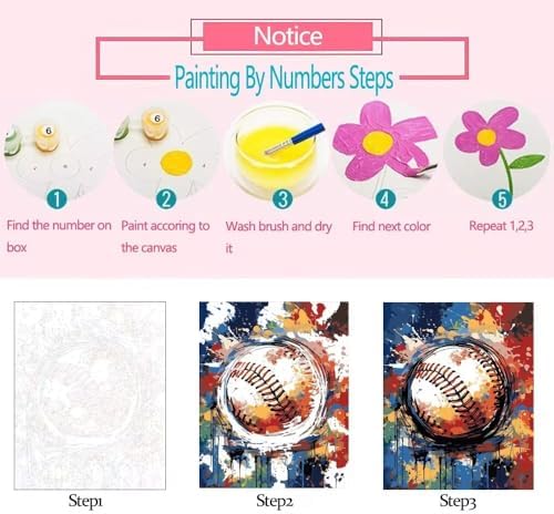 TUMOVO Poppy Flowers Paint by Numbers Kits 16x20 inch Wild Flowers Field Canvas DIY Oil Painting Kids Adults Beginner Tropical Plants Artwork with Brushes Red Floral Paintwork Boho Gift(Frameless) - Image 5
