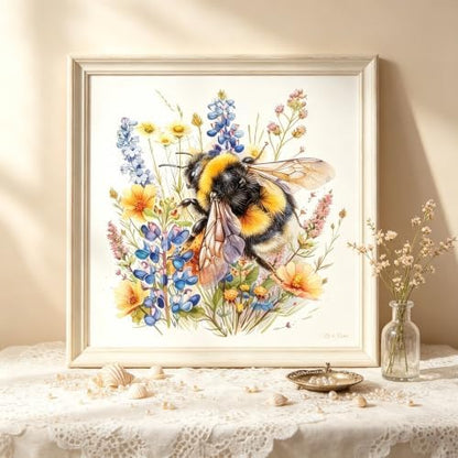 GXGLLPZBY Bee and Flower Diamond Art Kits for Adults,5D Diamond Painting - Image 2
