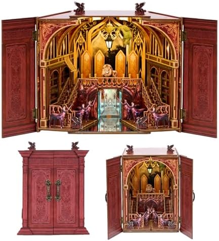 TOYQI Book Nook Kit for Adult, DIY Miniature Dollhouse Kit, Magic Wardrobe by TOYQI