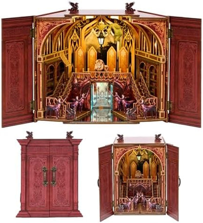 TOYQI Book Nook Kit for Adult, DIY Miniature Dollhouse Kit, Magic Wardrobe by TOYQI