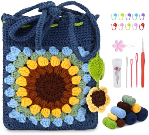 Pnytty Crochet Kit for Beginners, Crochet Starter Kit for Bag DIY Making by Pnytty