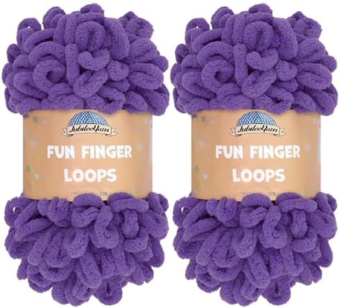 JubileeYarn Fun Finger Loops Yarn - Ultra Violet - 2 Skeins by BambooMN
