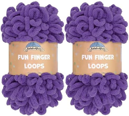 JubileeYarn Fun Finger Loops Yarn - Ultra Violet - 2 Skeins by BambooMN