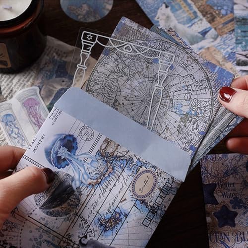 200Pcs Vintage Ephemera Junk Journal Kit, Paper & Stickers for Scrapbooking - Image 3
