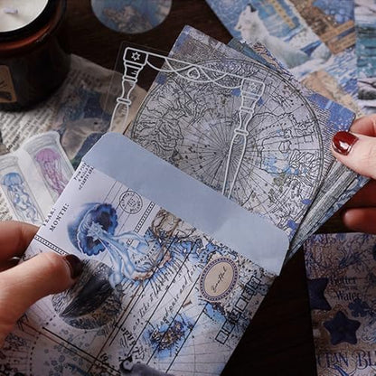 200Pcs Vintage Ephemera Junk Journal Kit, Paper & Stickers for Scrapbooking - Image 3