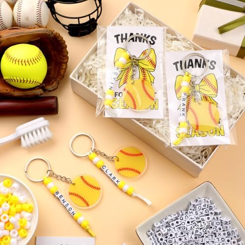 Suncalla 984 Pcs 24 Set Softball Keychain Making Kit DIY Ball Bag Tag Craft - Image 5